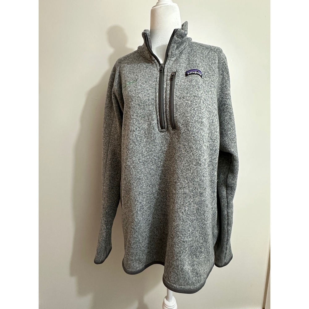 Patagonia Better Sweater Mens L Gray 1/4 Zip Fleece Pullover STY25523 FA19